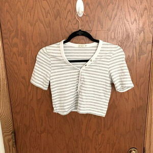 Cotton On Button Up Cropped Tee